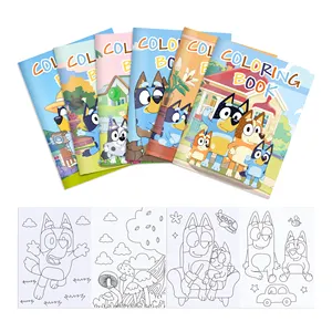 TY036 Livres de coloriage sur le thème du chien Remplisseurs d'activité scolaire Peinture à faire soi-même Livre de dessin pour fête Cadeau d'anniversaire pour enfants