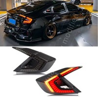 Feux arrière LED rouges avec clignotants DRL, kit de modernisation pour 10e génération 2016-2020, feux de freinage arrière et de recul effet écaille de dragon