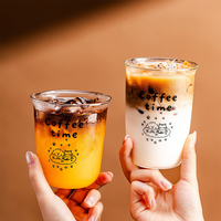 Tasse à eau en verre borosilicate résistante à la chaleur, tasse à café latte américaine pour thé, lait, verre à boire tendance pour femmes à la maison