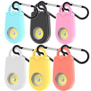 Vendita calda sicurezza autodifesa portachiavi allarme sirena sicurezza allarme personale per le donne portachiavi con 130dB SOS LED Light - Product Image 1