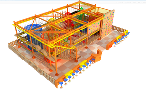 Parc d'aventure intérieur pour enfants avec <span class=keywords><strong>tyrolienne</strong></span> et trampoline en altitude - Product Image 5