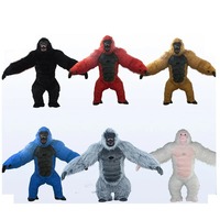 Costume de mascotte de gorille King Kong effrayant pour enfants, pour adulte, 2 m, 2,6 m, costume de gorille bleu gonflable pour spectacle en plein air