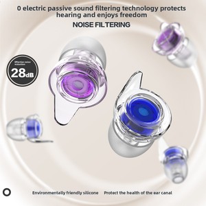 Tapones de silicona reutilizables de alta fidelidad con diseño de aleta de tiburón <span class=keywords><strong>para</strong></span> conciertos en vivo, filtro acústico integrado, certificación CE - Product Image 3