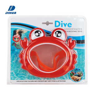 Máscara de Natación con Diseño de Cangrejo de Dibujos Animados, <span class=keywords><strong>Gafas</strong></span> de <span class=keywords><strong>Buceo</strong></span> para Niños, Juguete de Explorador Submarino con Visión Mejorada para Diversión en Piscina y Snorkel en el Océano - Product Image 1