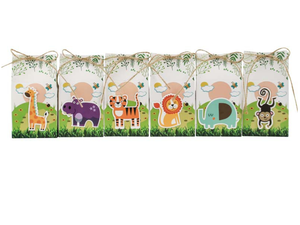 Scatole Regalo all'Ingrosso con Animali Cartoon, Decorazioni per Feste di Compleanno per Bambini con Motivi di Tigri, Leoni e Scimmie - Product Image 4