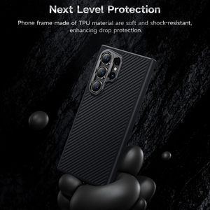 Laudtec Trường Hợp Đối Với Samsung Galaxy S24 Siêu Chống Sốc Trường Hợp Điện Thoại Được Làm Với Carbon Fiber 600D Sạc Không Dây - Product Image 4