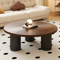 Table basse dorée nordique, ensemble de meubles de salon en chêne, table d'appoint ronde en métal, tables basses modernes de luxe en bois pour chevet