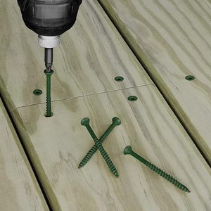 Tornillos para Madera de Exterior Yu Biao 8-10, Recubiertos con Epoxi Verde, Cabeza Plana Torx, Tornillos para Terraza de Grado de Construcción - Product Image 2