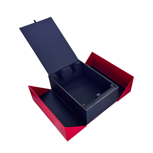 Papier mat de spécialité de luxe LOGO personnalisé emballage de boîte-cadeau en papier de vin carré <span class=keywords><strong>cylindrique</strong></span> pliable et écologique - Product Image 1