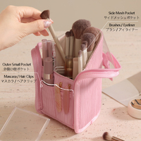 Sac de maquillage transparent sur mesure Fuliya avec logo, organiseur de voyage portable pour cosmétiques et pinceaux