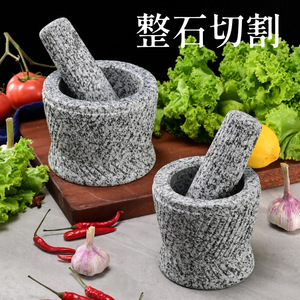 Natural Garlic Mortar And Pestle Manual Stone Grinder For Kitchen Herb Spice Tools Durable Hand Wash Only - Product Image 5