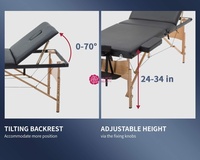 Table de massage pliable Yicheng pour salon de beauté, lit professionnel de qualité supérieure pour extensions de cils, table de soin spa portable