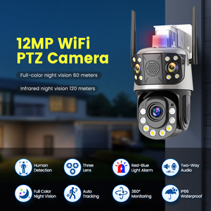 HIKWIFI Icsee 6K, Wifi para exteriores, tres lentes, <span class=keywords><strong>100x</strong></span>, <span class=keywords><strong>Zoom</strong></span> óptico, cámara Ip, detección humana, Color, cámaras de visión nocturna, Wifi - Product Image 2