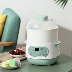 Cuisinière lente électrique portable multifonction 1L avec minuterie numérique, contrôle numérique, en plastique et céramique, pour la cuisson vapeur, la soupe de nid d'oiseau, les femmes enceintes, sous vide - Product Image 5