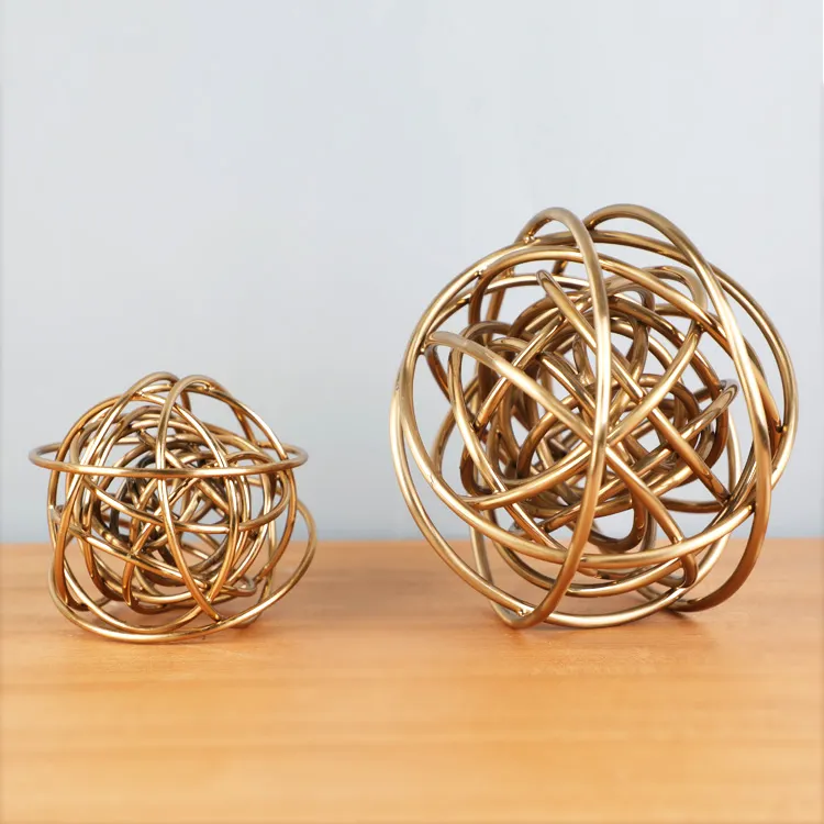 Minimalist Home Decor Items Antique Brass Color Iron Twig Ball Tabletop Decor China Home Decorating Products Suppliers