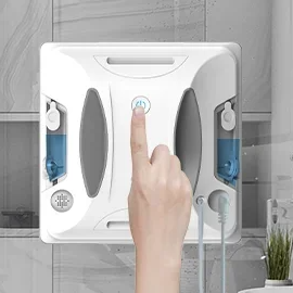 Robot de nettoyage de vitres automatique W6, corps ultra-fin de 8,6 cm, trajectoire en Z et N, double réservoir de pulvérisation, corde de sécurité, robot de nettoyage de vitres - Product Image 5