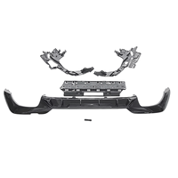 Diffuseur arrière noir brillant en ABS avec grandes sorties d'échappement carrées, compatible avec BMW Série 3 G20 2020-2022