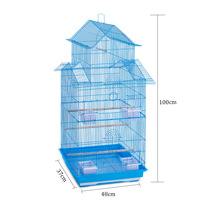 Cage à oiseaux pliable à double couche de style maison pour perroquets et canaris, design chinois