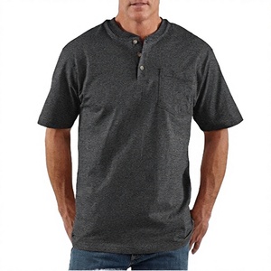 Chemises pour hommes à manches courtes en jersey 100% coton, coupe ajustée, haute qualité, décontractées, respirantes, durables, supportent la personnalisation et le design vierge délavé - Product Image 2