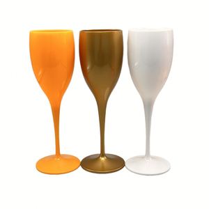 Colorful Customizable Plastic Champagne <b>Goblet</b> for Wedding Party Bar Catering Wholesale Champagne Cup - Product Image 4