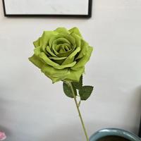 EG-RS23 Grosir Mawar Buatan 3D Tangkai Tunggal Mawar Sutra Warna-warni untuk Dekorasi Acara Pernikahan dan Centerpieces