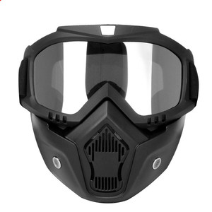 <span class=keywords><strong>Masque</strong></span> facial complet de <span class=keywords><strong>moto</strong></span> rétro coupe-vent bon marché avec protection faciale tactique à lentilles colorées - Product Image 6
