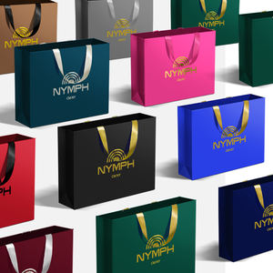 מותרות ביגוד יוקרה מותאם אישית תיק קמעונאות אריזת מתנה ורוד שקית נייר אריזה שקיות עם ידיות עבור בגדים - Product Image 3