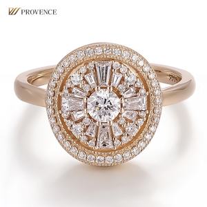 Anillos de Compromiso de Oro Amarillo Macizo de 18K con Diamantes de Corte Cónico Certificados por IGI, Diseño Nuevo, Joyería Fina Personalizada para Mujer - Product Image 2