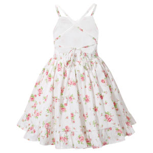 Vestido Floral para Niñas, Vestido de Algodón sin Espalda, Vestido con Tirantes Ajustables, Ropa Casual para Niñas de 1 a 10 Años - Product Image 4