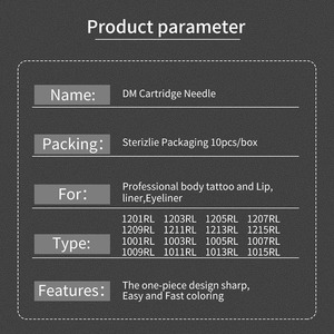 10pcs 0.3 MILLIMETRI 0.35 MILLIMETRI Round Liner Cartuccia di Sicurezza Usa E Getta Sterilizzati Aghi Per <span class=keywords><strong>Tatuaggio</strong></span> per la Cartuccia della macchina del <span class=keywords><strong>tatuaggio</strong></span> - Product Image 3