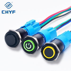 สวิตช์กดแบบมีไฟ LED กันน้ำ 12V 24V 36V 48V 220V แบบกดติดปล่อยดับ  แบบกดติดติดต่อเนื่อง  วัสดุโลหะ  สวิตช์สตาร์ท/หยุด - Product Image 1