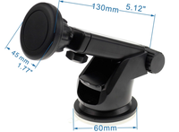 Support magnétique universel pour téléphone à bras long, installation facile, ventouse pour tableau de bord, pare-brise, fenêtre