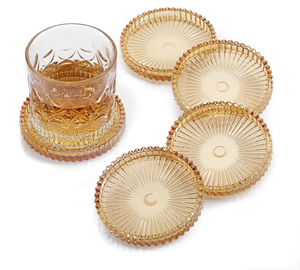 Sottobicchieri Moderni in Vetro Trasparente - Sottobicchieri in Cristallo per Tavolo da Caffè, Ufficio, <span class=keywords><strong>Cucina</strong></span> e Altro - Product Image 1