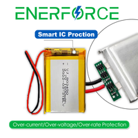 Batterie solide Enerforce 3.7v Pouch 8000mAh 29.6wh 500 cycles, grande batterie au lithium polymère LiNiMnCoO2, cathode -20~65