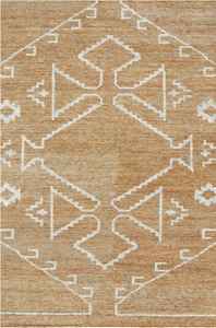 พรมคิลิมทำมือจากขนสัตว์ 100% และไหมไผ่ ผ้าปูพื้นลายเรขาคณิตปักลายดีไซเนอร์ สำหรับบ้าน โรงแรม ห้องนั่งเล่น ชายหาด สไตล์โบโฮ - Product Image 5