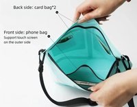 Sac à main étanche à logo personnalisé pour l'extérieur sac étanche pour femmes sac à bandoulière à compartiment intégré sac portable pochette pour téléphone portable