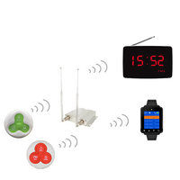 Téléavertisseurs Restaurant Montre-bracelet sans fil téléavertisseur Bouton d'appel Buzzer Montre Beeper Service Récepteur Serveur Système d'appel