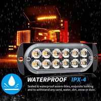 Yosovlamp voiture LED lumière latérale 12-24V camion voyant d'avertissement latéral 12LED 36W lumière clignotante haute puissance