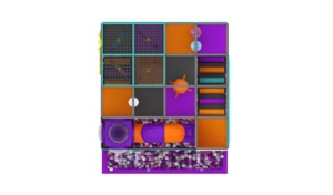 Indoor Soft Play Structure with <b>Slide</b> and Ball Pool for Commercial Use Purple <b>Orange</b> Design - Product Image 2