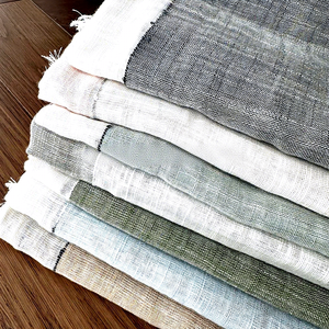 Écharpe en coton et lin patchwork trois couleurs, vente en gros d'usine, châle décoratif polyvalent et élégant pour femme - Product Image 3