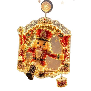 Creative <b>Christmas</b> Suction Cup <b>Light</b> Hanging Ornament Window Decor for Home Indoor Party Use - Product Image 1