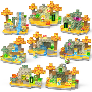 200PCS <span class=keywords><strong>Princesa</strong></span> de plástico y Guerrero Juguetes de bloques de construcción magnéticos con 10PCS Cubos emisores de luz en juegos - Product Image 4