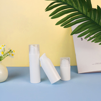 Bouteille de lotion en plastique personnalisée de 15ml 50ml pompe airless PP pour crème de soin shampooing emballage de cosmétiques logo de couleur personnalisable