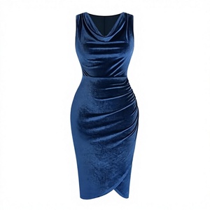 Vestido de Fiesta de Verano sin Mangas con Lentejuelas y Borlas, Cuello en V, Línea A, de Gasa, Largo hasta el Suelo, Cintura Natural, Estilo Europeo Americano - Product Image 2