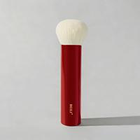 Pinceaux de maquillage synthétiques haut de gamme rouges personnalisés, pinceaux de maquillage de luxe à étiquette privée professionnelle