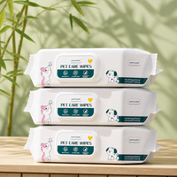 80 lingettes nettoyantes pour animaux de compagnie, extra larges, épaisses, douces, parfumées aux fleurs, non tissées, pour chiens, nettoyage des pattes et des yeux sans eau, désodorisantes, tout usage