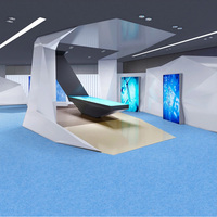 Rouleau de revêtement de sol commercial en PVC vinyle économique, largeur 3m, motif marbre, antidérapant, imperméable avec design graphique pour salle de bain