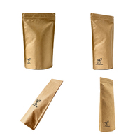 Sacs en papier kraft biodégradables, compostables, refermables et personnalisés pour l'emballage alimentaire