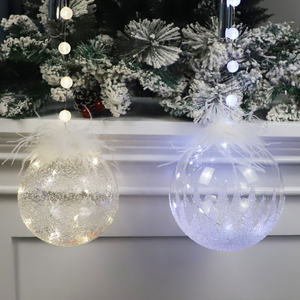 Adornos de vidrio blanco adornos de vidrio transparente decoración de Navidad al por mayor suministros para manualidades de Navidad bola - Product Image 3