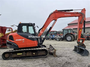 Buenas condiciones de trabajo hechas en Japón Kubota KX080/8,4 Ton Mini Excavadora hidráulica sobre orugas usada a la venta en Shanghai - Product Image 2